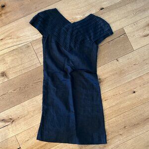 Saks Fifth Avenue Linen Black Dress